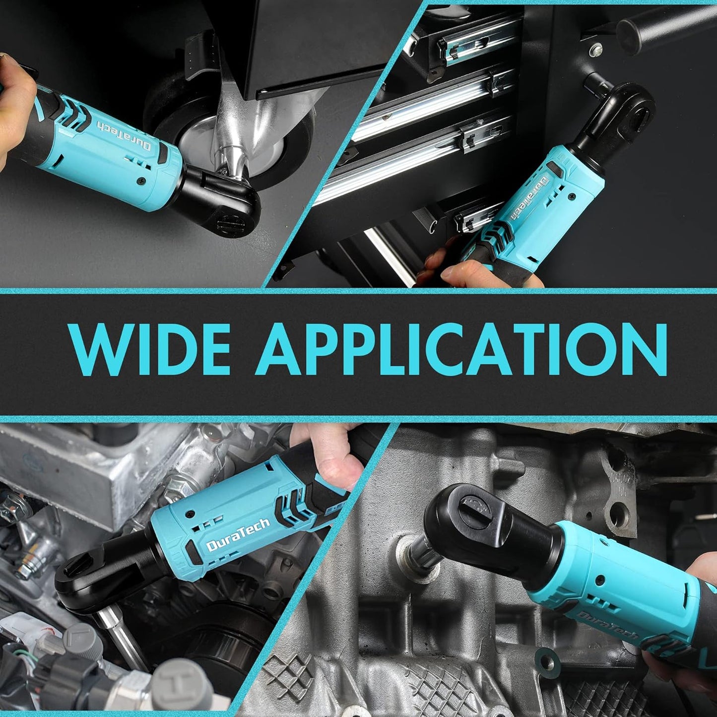 Llave De Carraca Eléctrica Inalámbrica, 12V Atornillador De Impacto, Llave De Trinquete Con Carga Rápida, 2 Packs De Batería De 2000Mah, Gatillo De Velocidad Variable, 65N.M