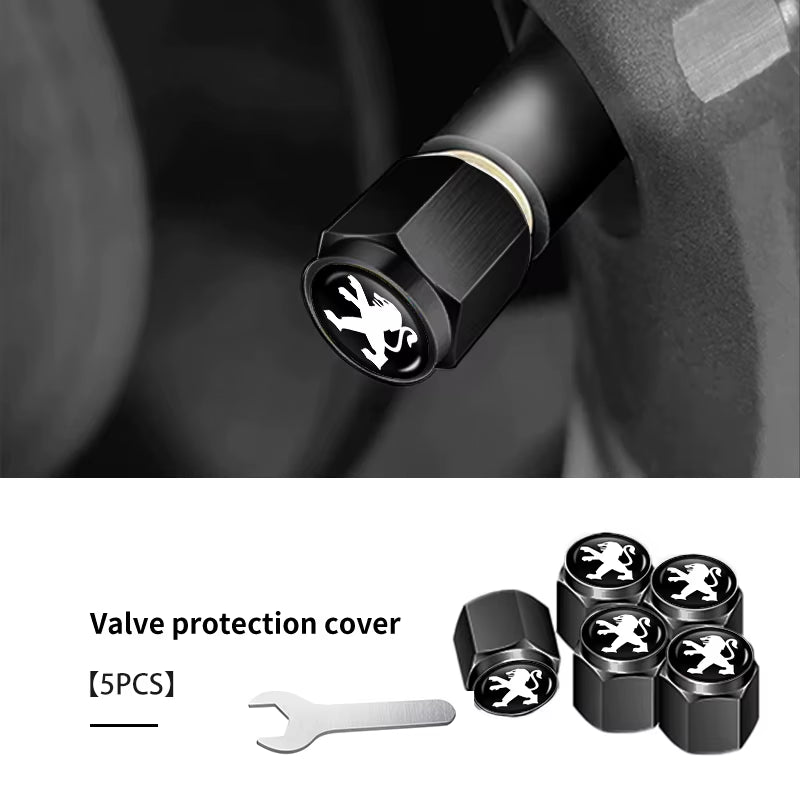For Peugeot Anti-Theft Style Tire Valve Stem Caps Universal Stem Covers 407 508 2008 5008 107 106 205 4008 301 607 108 807