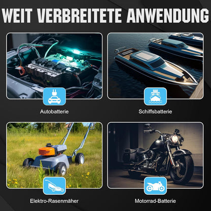 ECO-WORTHY Cargador De Baterias 12V, 5A Cargador Bateria Con Activación De Batería De Litio Para Baterías De Litio Y Plomo En Coche Moto Cortacésped Barco Baterías Marinas