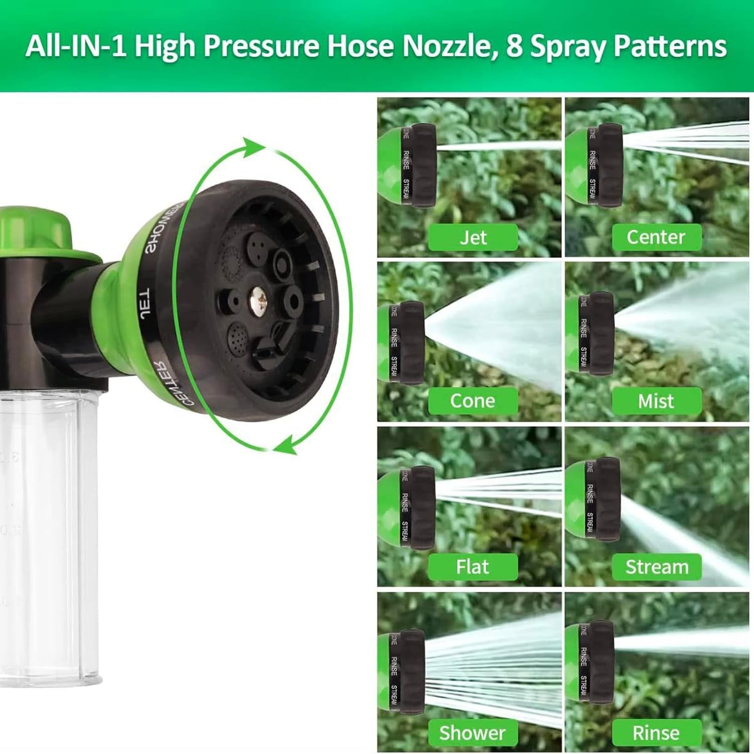 Pulverizador De Espuma Para Lavado De Autos Con Boquilla Para Manguera De Agua De Jardín - Kit De Limpieza De Autos De 21 Piezas - Pulverizador De Lavadora Automática Con Bolsa De Almacenamiento