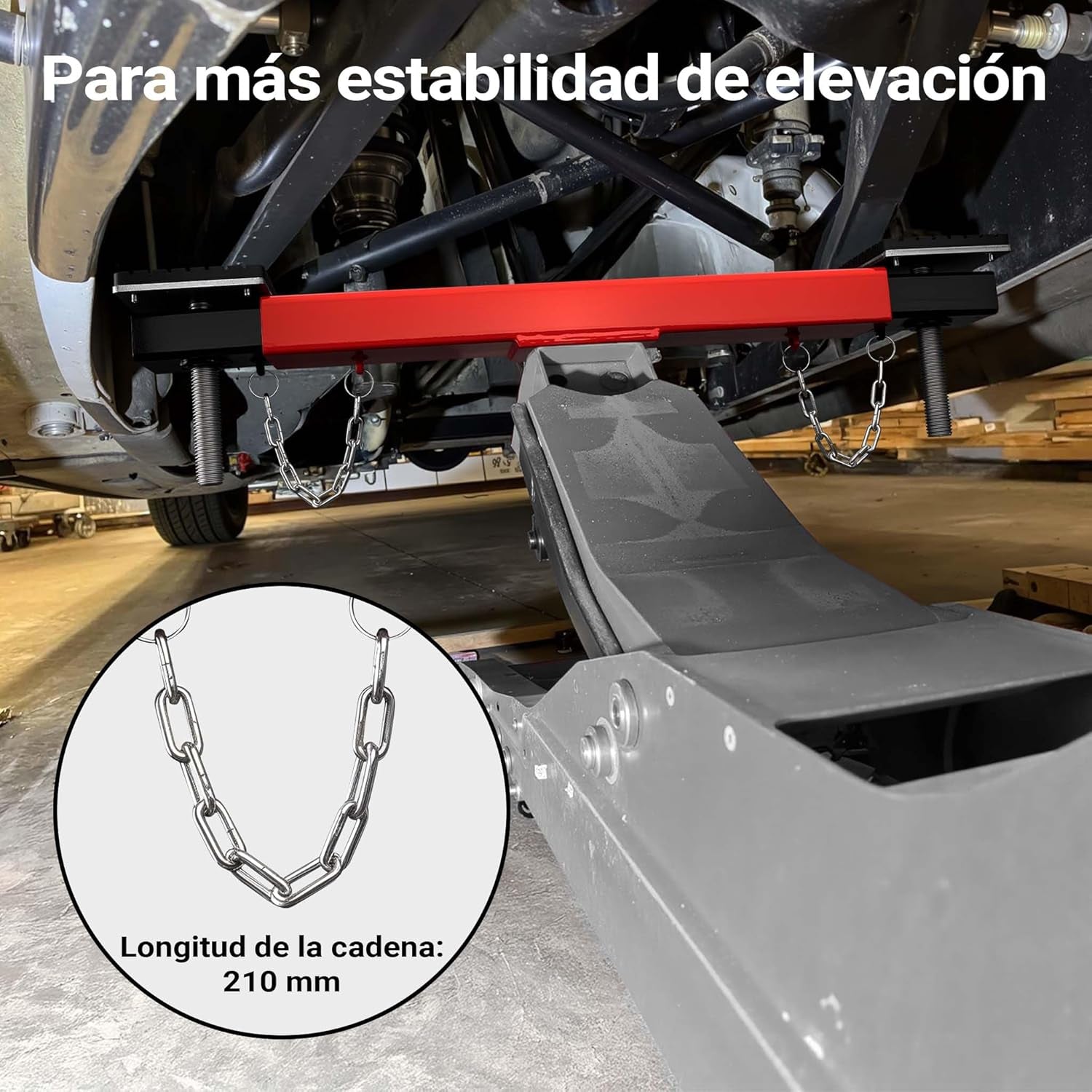 Xpotool Wiltec Adaptador De Viga Transversal 2000Kg Soporte Para Gato Elevador Elevación Seguridad