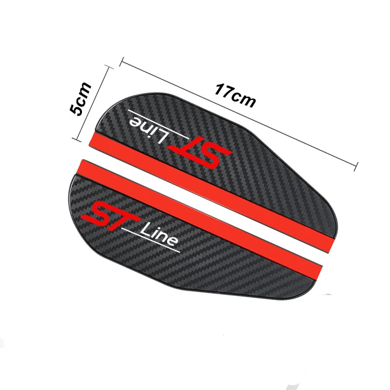 2Pcs STLINE Car Rearview Mirror Sticker for Ford Fiesta Mondeo Fusion Escape Edge Ecosport Focus Ranger Ghia MK2 MK3 MK4 KUGA