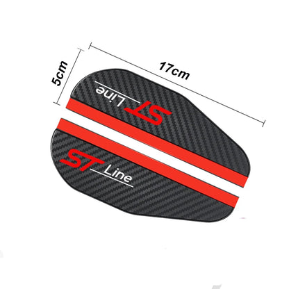 2Pcs STLINE Car Rearview Mirror Sticker for Ford Fiesta Mondeo Fusion Escape Edge Ecosport Focus Ranger Ghia MK2 MK3 MK4 KUGA