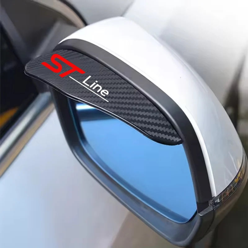 2Pcs STLINE Car Rearview Mirror Sticker for Ford Fiesta Mondeo Fusion Escape Edge Ecosport Focus Ranger Ghia MK2 MK3 MK4 KUGA