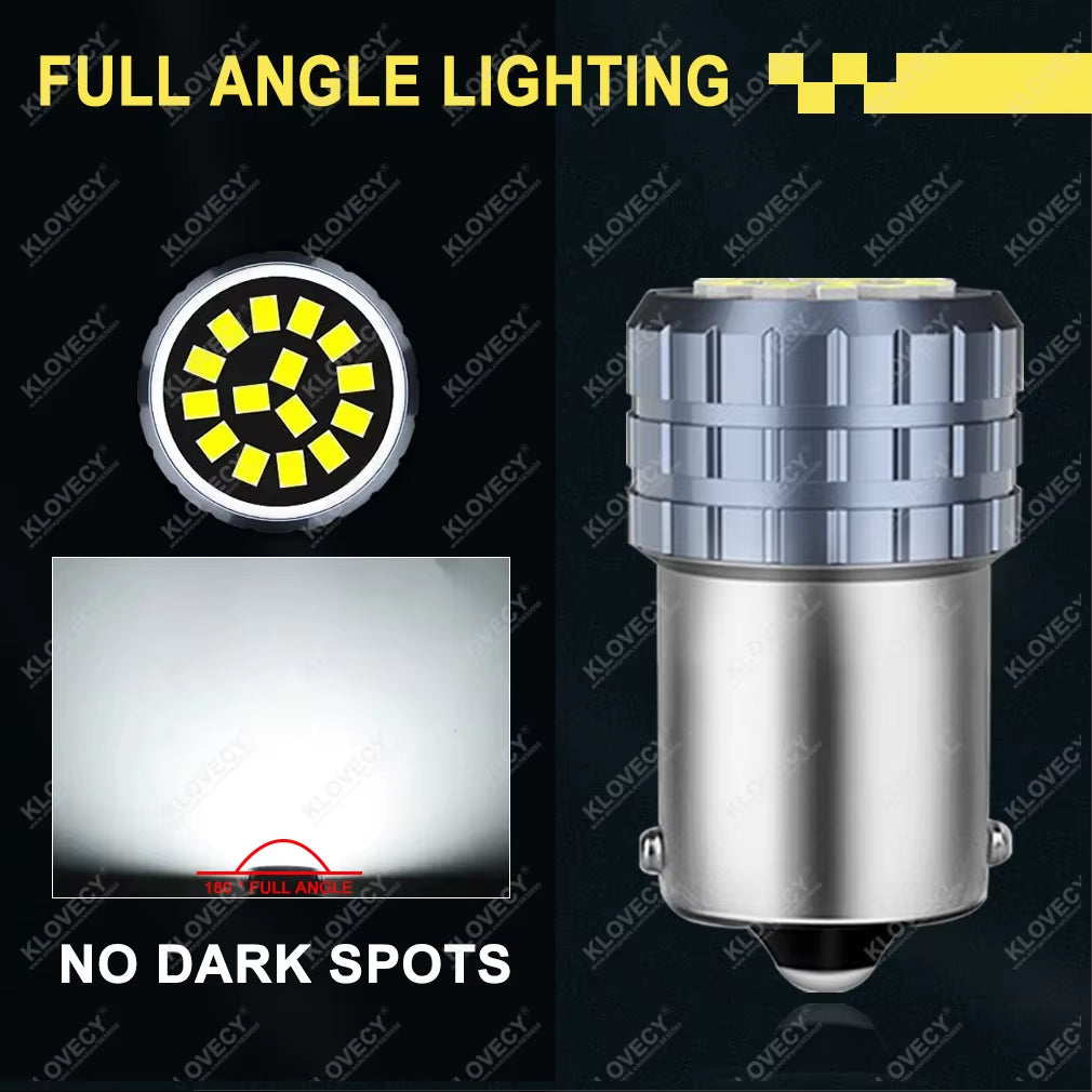 2/4/6/8/10/20 PCS P21W 1156 BA15S 1157 BAY15D LED Bulbs for Car Turn Signal Parking Brake Lights 12V 2016-15SMD White Amber Red