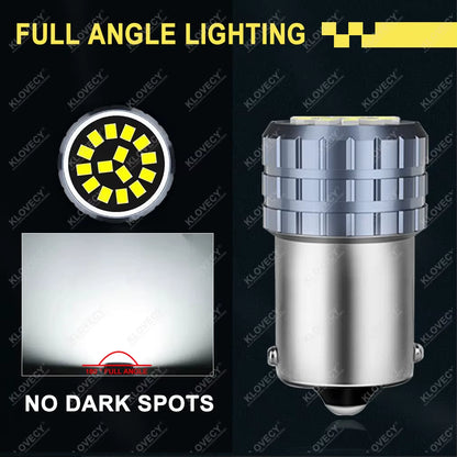 2/4/6/8/10/20 PCS P21W 1156 BA15S 1157 BAY15D LED Bulbs for Car Turn Signal Parking Brake Lights 12V 2016-15SMD White Amber Red