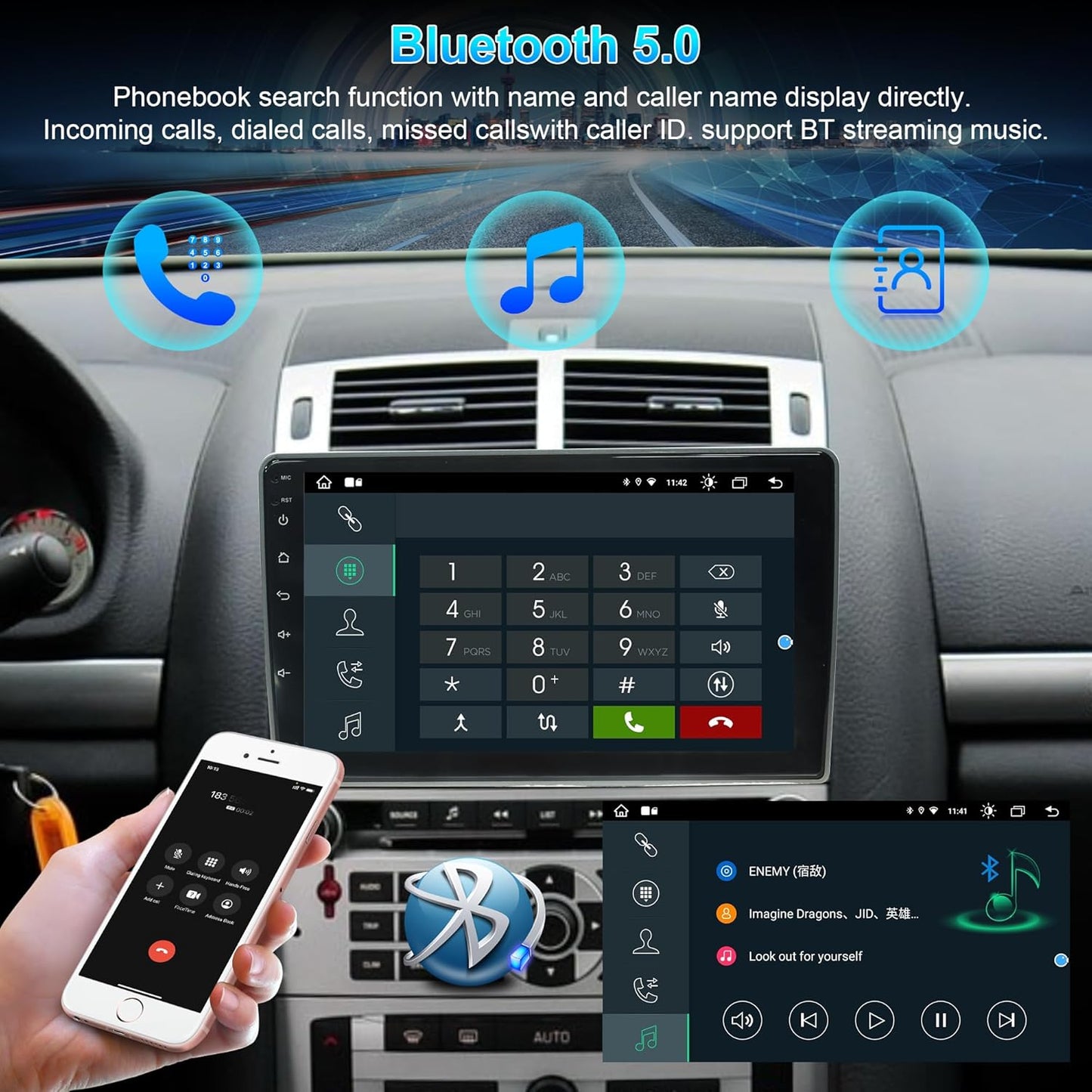 Para Peugeot 407 Radio, Android 13 Car Radio GPS Navigation Para Peugeot 407 2004-2011, Pantalla Táctil De 9 Pulgadas, Android 13 Octa-Core 64 GB ROM 4 GB