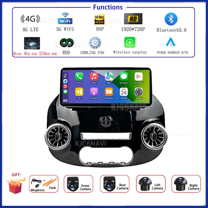12.3 Inch Android 15 Car Radio for Benz Vito W447 2014-2021 Stereo Receiver GPS Navigation DSP Video Carplay Player NO 2DIN DVD