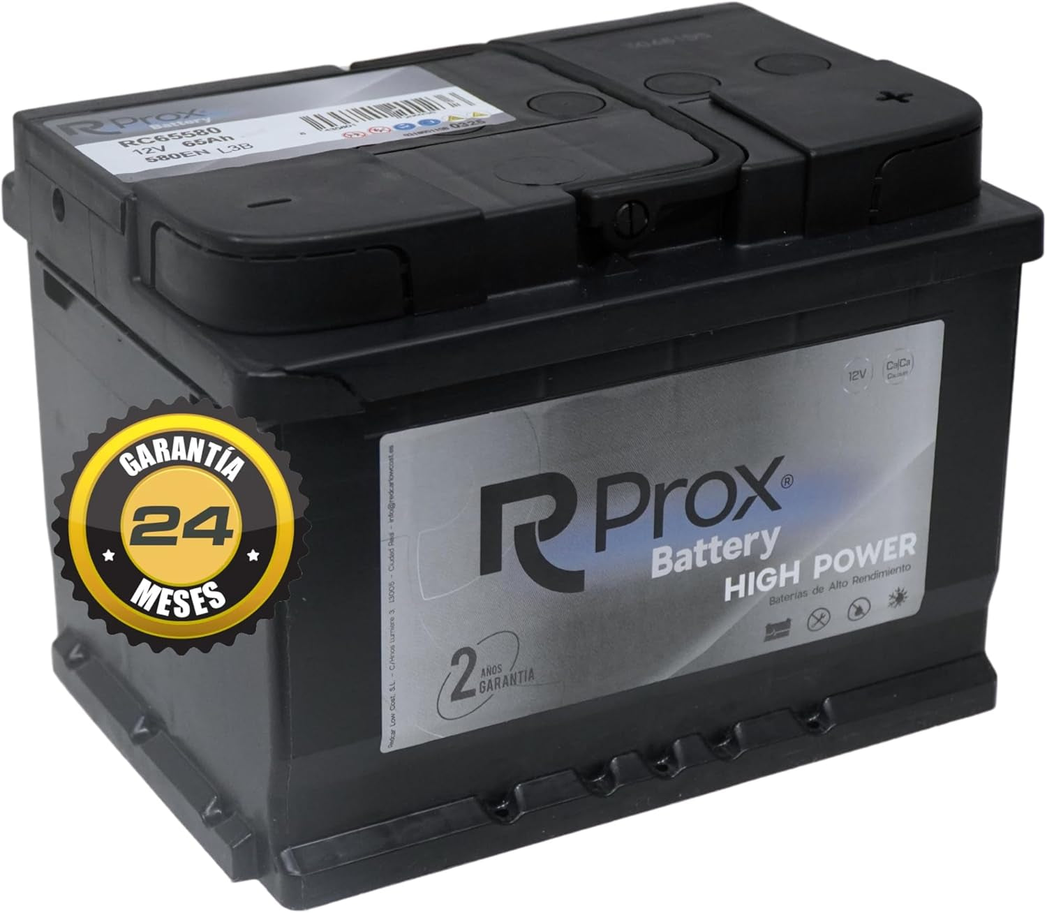 Batería De Coche 55 Ah 580 Amp. + 20% De Potencia De Arranque. 24 Meses De Garantía. Primer Fabricante Lider Europeo.