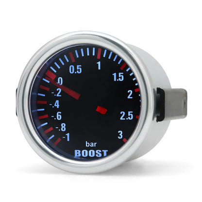 3.0 BAR Smoke Lens Turbo Pressure Gauge with Mechanical White LED Backllight Auto Turbo Boost Gauges Boost Meter 52Mm Universal