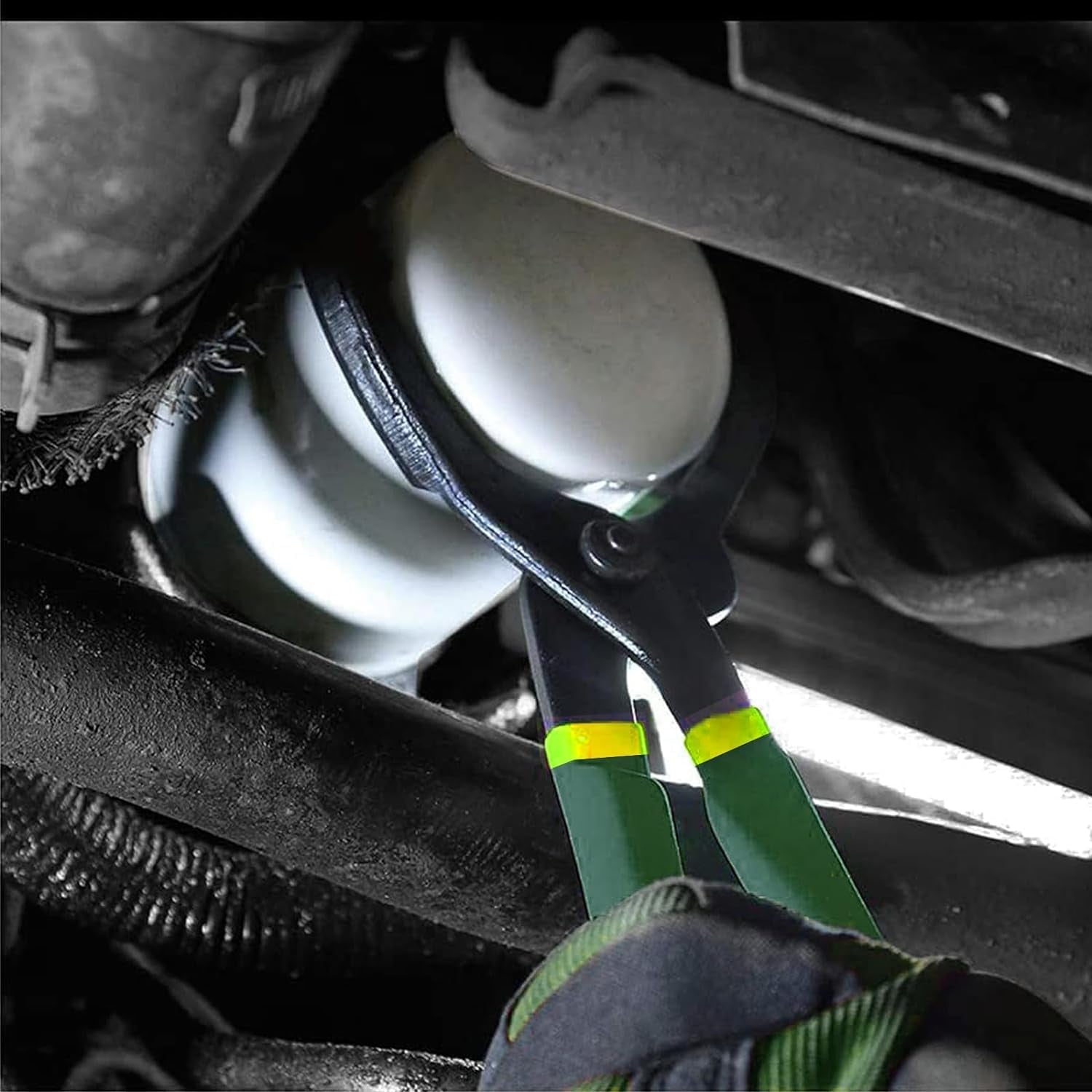 Alicates Para Filtros De Aceite, Herramienta Para Quitar Filtros De Aceite, Llave Ajustable Para Filtros De Aceite, Motocicletas, Para Automóviles, De Ø 40 Mm a Ø 150 Mm, 24 Cm