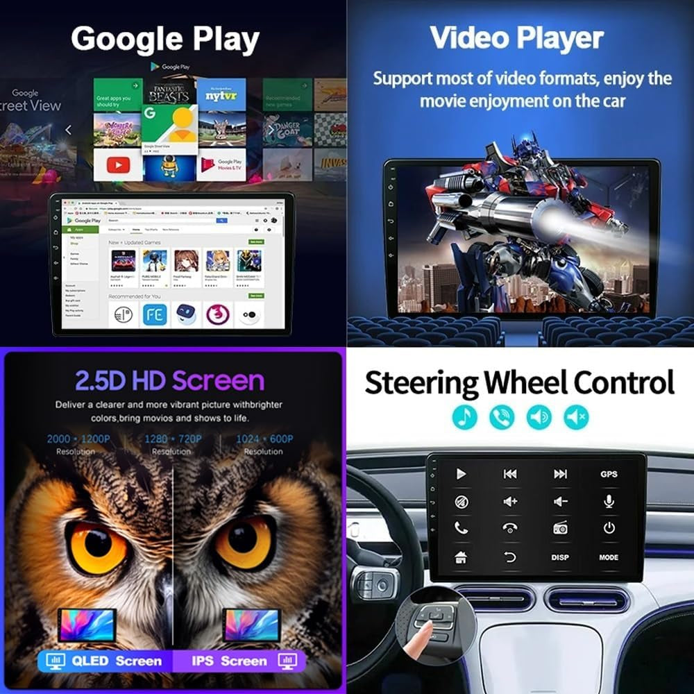 HYMLMY Android 12 - Radio Con GPS Para Coche, Estéreo Para Coche, Para Ma-Zda Cx9 CX-9 Tb 2006-2016, Pantalla Táctil De 9 Pulgadas, Con Carplay Inalámbrico, Android Auto, Controles Del Volante, Compa