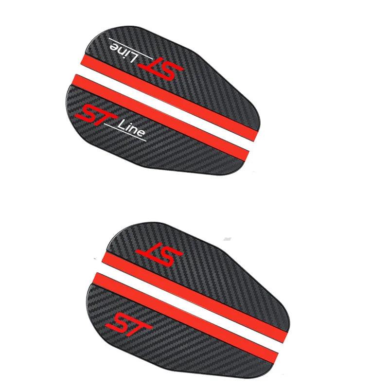 2Pcs STLINE Car Rearview Mirror Sticker for Ford Fiesta Mondeo Fusion Escape Edge Ecosport Focus Ranger Ghia MK2 MK3 MK4 KUGA