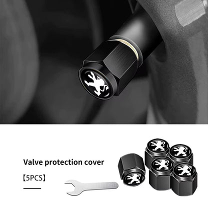 For Peugeot Anti-Theft Style Tire Valve Stem Caps Universal Stem Covers 407 508 2008 5008 107 106 205 4008 301 607 108 807
