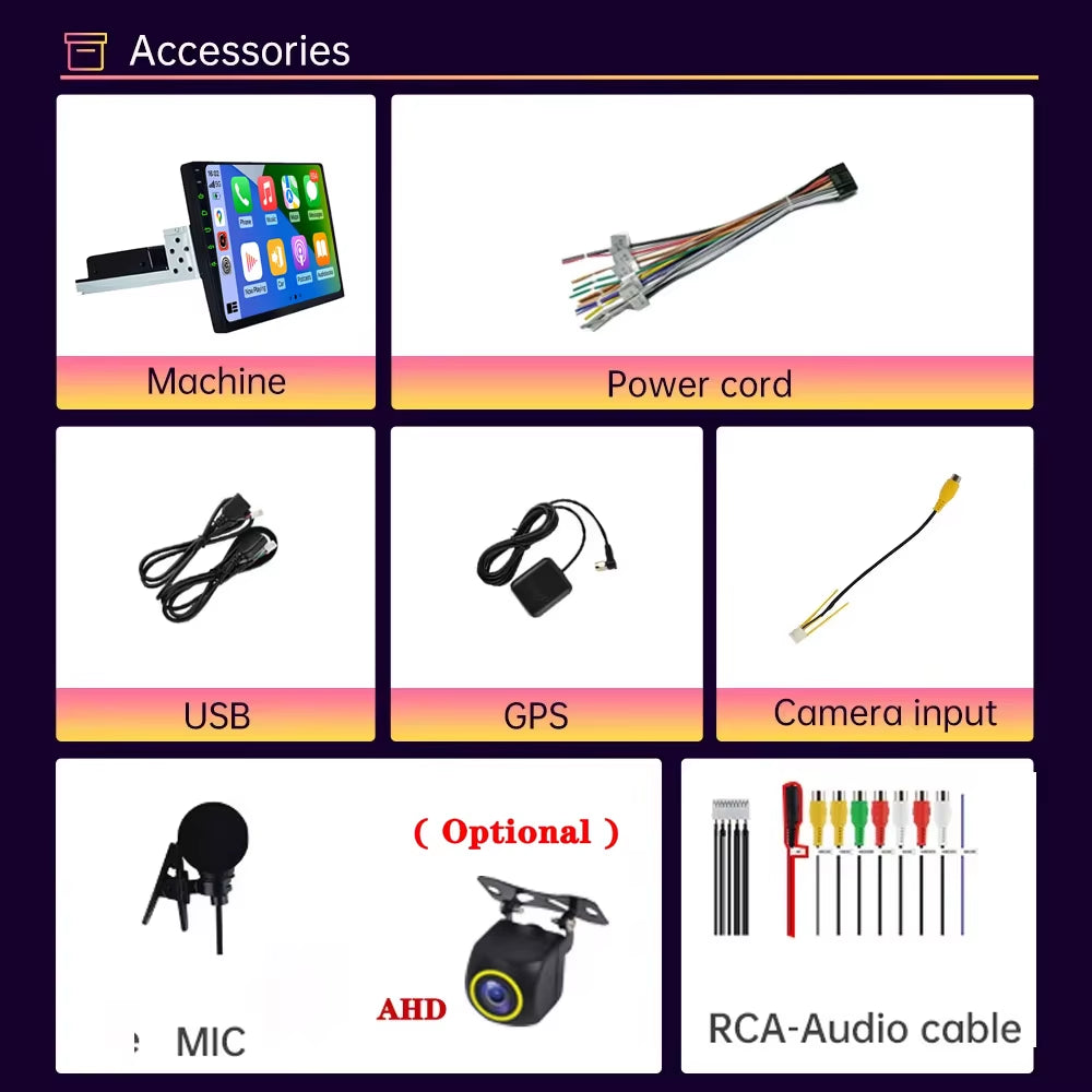 1 Din 4 Core 4G 64G 9 10 Inch Car Play Android Radio Multimedia Carplay Android Auto Stereo Receiver Player 1DIN GPS