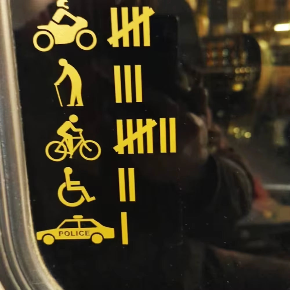 Accident Hit / Kill Count Funny Car Bumper Stickers Vinyl Decal Dope Euro Turbo Car Truck SUV Window Vinyl Accessories