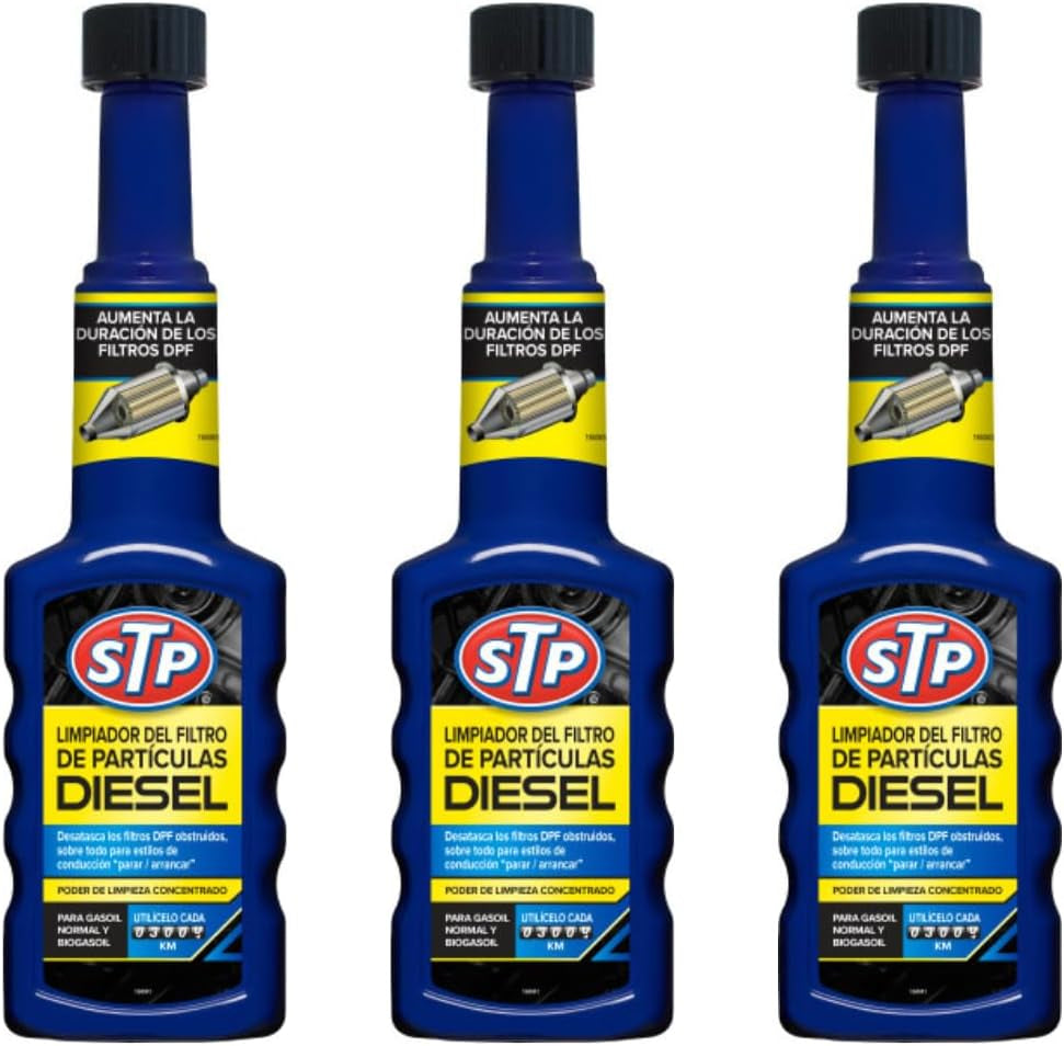 - Pack 3 Limpia Filtros De Partículas Diésel - 5-En-1 - Elimina Acumulaciones De Hollín, Regenera Y Restaura Potencia - Mejora Rendimiento Y Aceleración, Reduce Emisiones - 200X3 ML