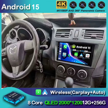 Android 15 for Mazda 5 CW 2010 - 2015 Car Radio Multimedia Video Player Navigation for Android Auto Carplay Wifi GPS Stereo