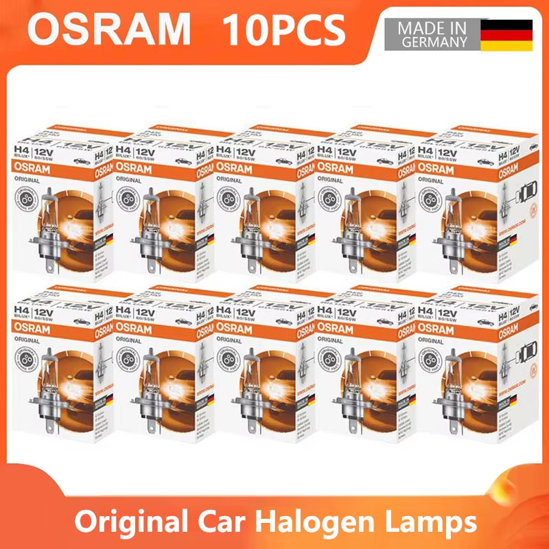 10Pcs H4 H7 H11 HB3 HB4 Original Lamp 3200K Head Light H8 H9 H16 9005 9006 Lamps Car Halogen Bulbs Made in Germany U.S.A