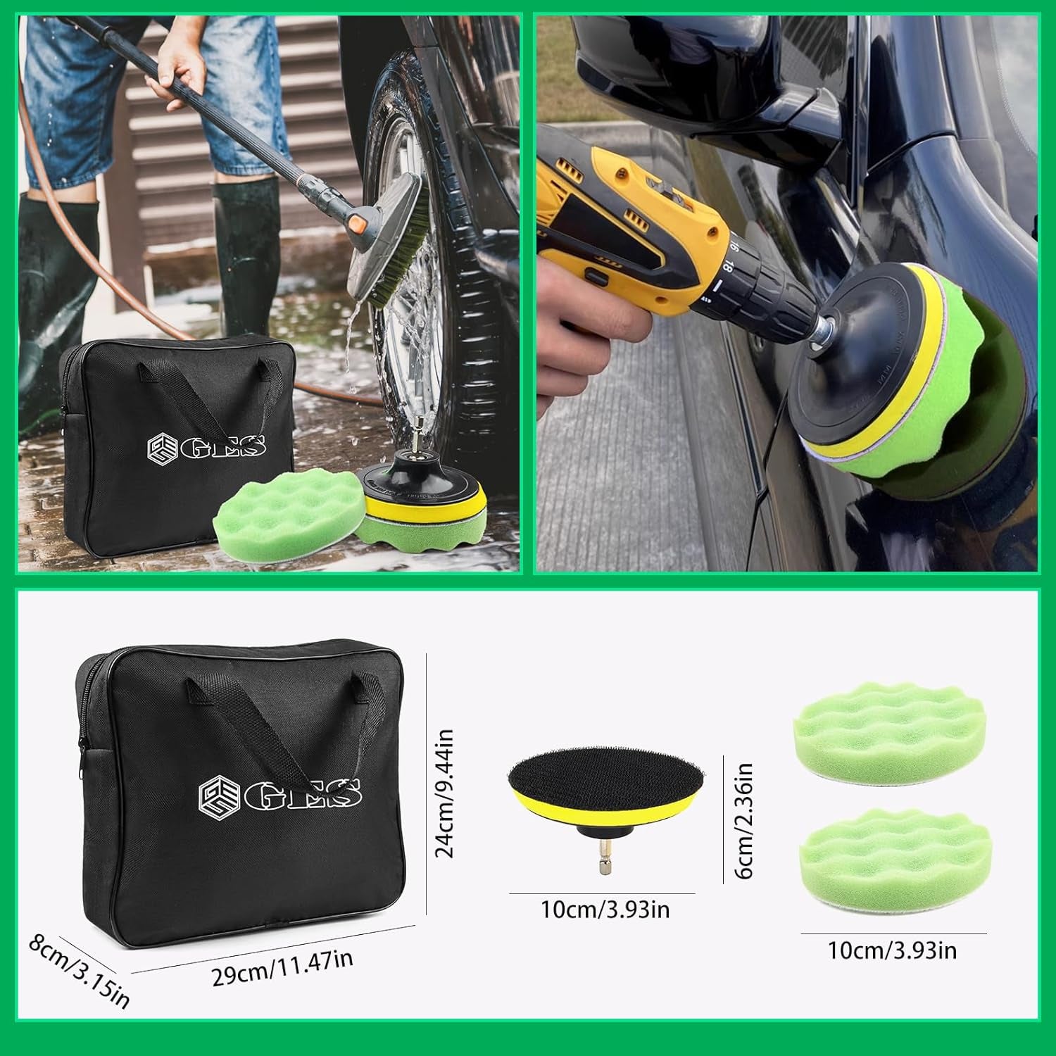 Pulverizador De Espuma Para Lavado De Autos Con Boquilla Para Manguera De Agua De Jardín - Kit De Limpieza De Autos De 21 Piezas - Pulverizador De Lavadora Automática Con Bolsa De Almacenamiento