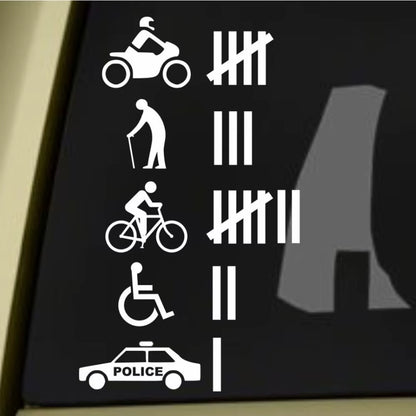 Accident Hit / Kill Count Funny Car Bumper Stickers Vinyl Decal Dope Euro Turbo Car Truck SUV Window Vinyl Accessories