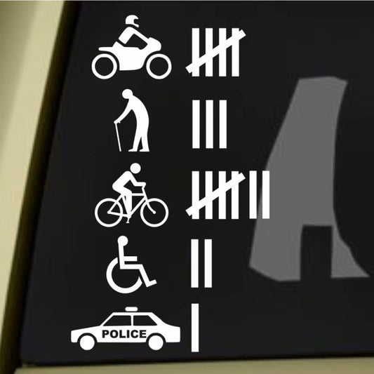 Accident Hit / Kill Count Funny Car Bumper Stickers Vinyl Decal Dope Euro Turbo Car Truck SUV Window Vinyl Accessories