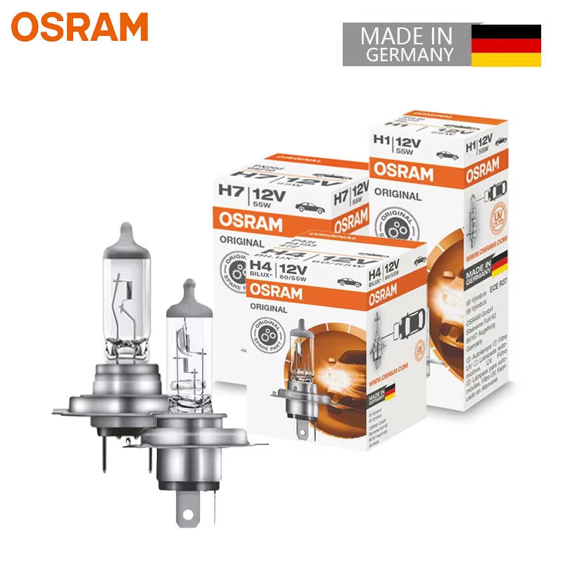 H1 H3 H4 H7 H11 9005 9006 Original Lamp White Headlight H8 H9 H16 HB3 HB4 Fog Lamp Car Halogen Bulb Made in Germany (1Pc)