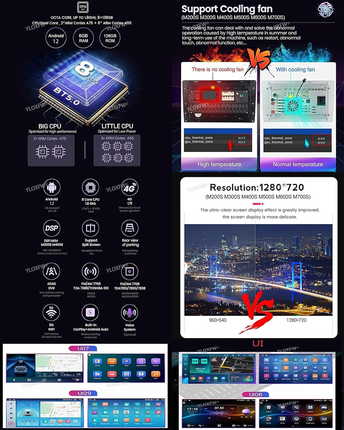 Reproductores De Radio Automáticos 2 DIN Android 12 Radio Con 4G 5G Wifi DSP SWC Carplay Para M-Itsubishi Cheetah Kingbox GPS Navegación Por Satélite Reproductor De Vídeo Multimedia MP5 De 9