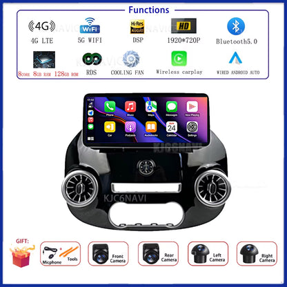 12.3 Inch Android 15 Car Radio for Benz Vito W447 2014-2021 Stereo Receiver GPS Navigation DSP Video Carplay Player NO 2DIN DVD