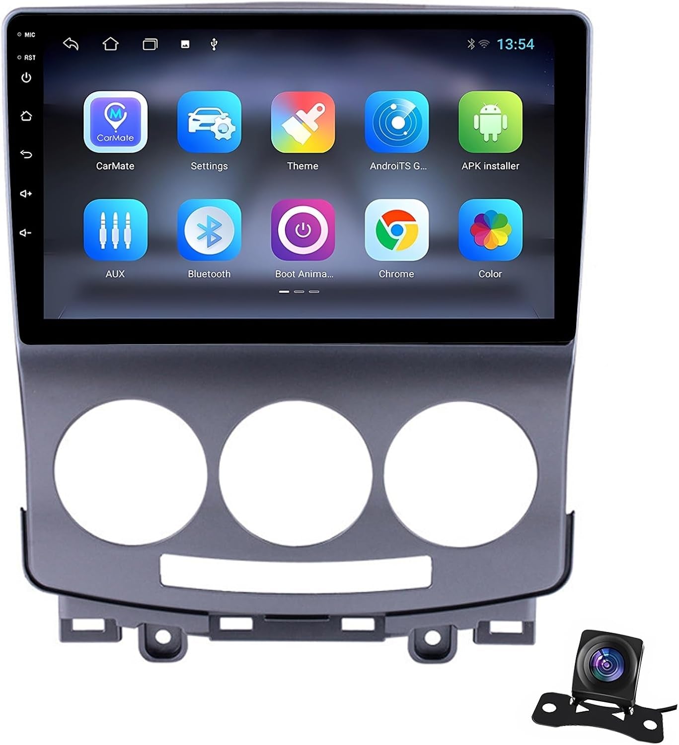 Estéreo Para Automóvil Android 10 De Doble DIN Con Navegación Por Satélite Para MA-ZDA 5 2005-2010, Pantalla Táctil De 9 Pulgadas, GPS Multimedia Con Enlace De Espejo, Bluetooth, Wifi, FM/RDS, Radio C
