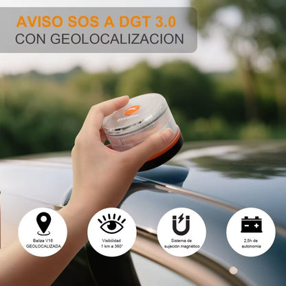 2026 Latest Version Extrastar V16 Car Emergency Light Approved by DGT with Geolocation 3.0 with SIM and Data Paid 2038