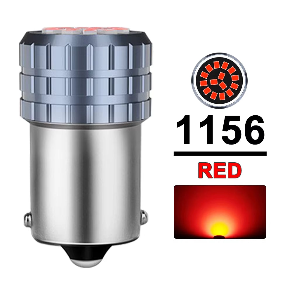 2/4/6/8/10/20 PCS P21W 1156 BA15S 1157 BAY15D LED Bulbs for Car Turn Signal Parking Brake Lights 12V 2016-15SMD White Amber Red