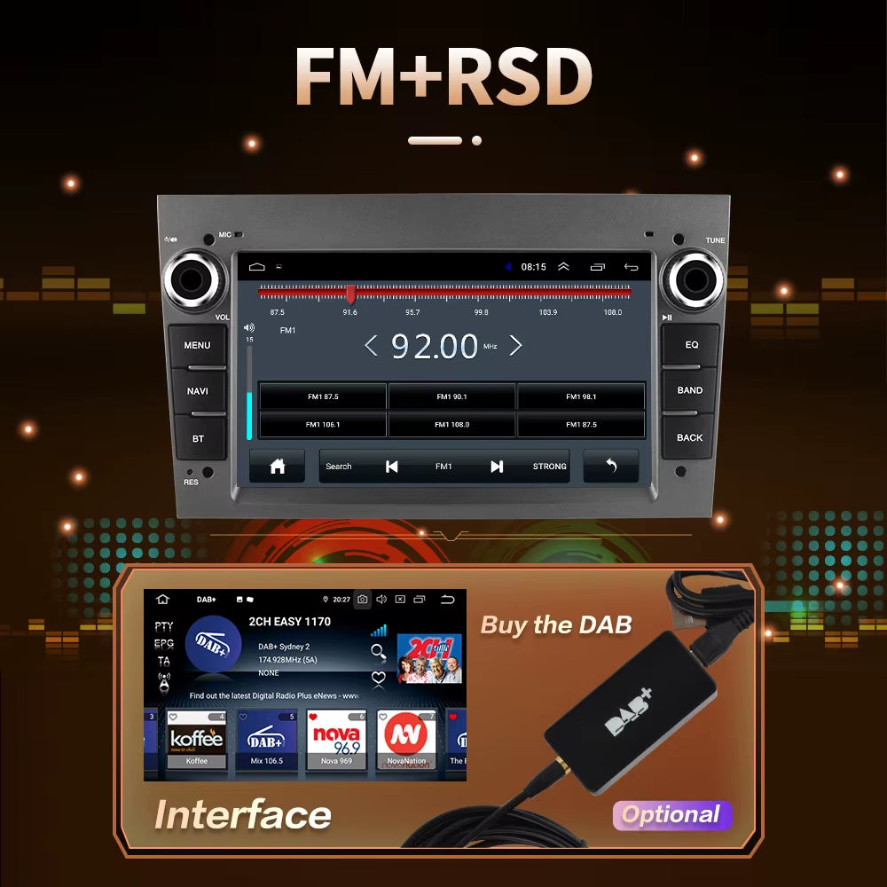 Android 12 for Opel Astra Antara Vectra Corsa Zafira Multimedia Video Player GPS Navigation Carplay Android Auto 2Din Stereo