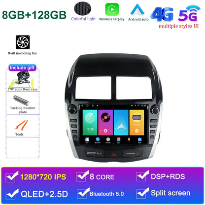 Android 15 for Mitsubishi ASX 2010 - 2016 Car Radio Multimedia Video Player Navigation GPS DSP QLED Carplay Android Auto