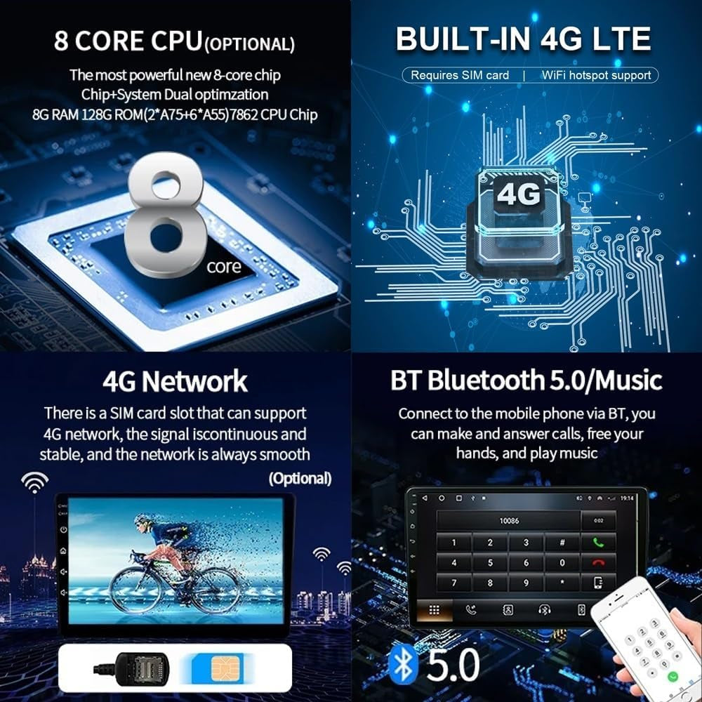 HYMLMY Android 12 - Radio Con GPS Para Coche, Estéreo Para Coche, Para Ma-Zda Cx9 CX-9 Tb 2006-2016, Pantalla Táctil De 9 Pulgadas, Con Carplay Inalámbrico, Android Auto, Controles Del Volante, Compa