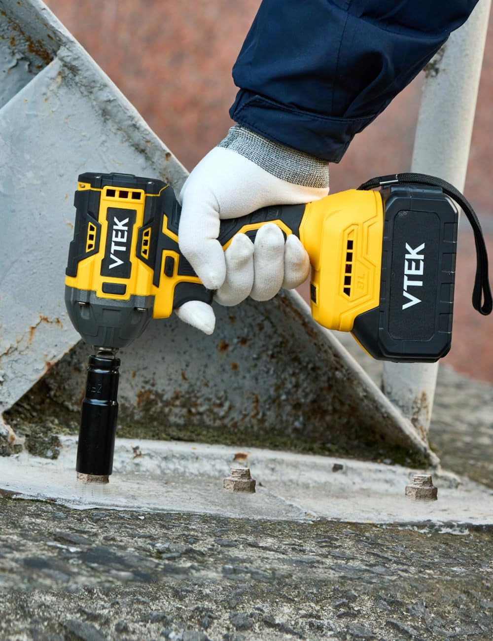 Llave De Impacto Inalámbrica Sin Escobillas, Par Máximo De 400 N.M, Llave De Impacto Eléctrica De 295 Pies-Libras, Portabrocas De 1/2 Pulgada