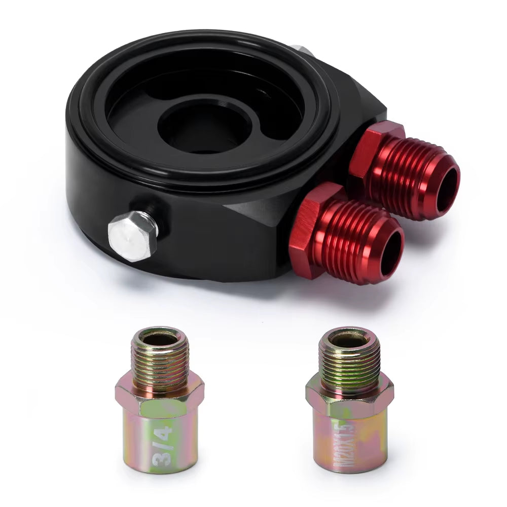 - Car Aluminum Universal Oil Filter Sandwich Adapter for Oil Cooler Plate Kit AN10 6721