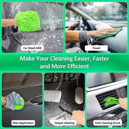 Pulverizador De Espuma Para Lavado De Autos Con Boquilla Para Manguera De Agua De Jardín - Kit De Limpieza De Autos De 21 Piezas - Pulverizador De Lavadora Automática Con Bolsa De Almacenamiento