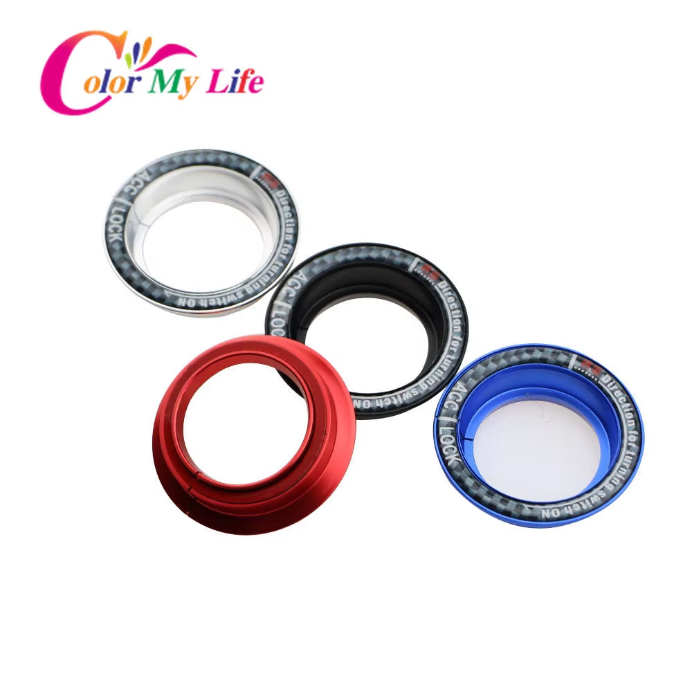 For Ford Focus 2 3 Mk2 Mk3 Escape Kuga Fusion Mondeo Car Ignition Key Hole Switch Ring Circle Cover Stickers Garnish Accessories