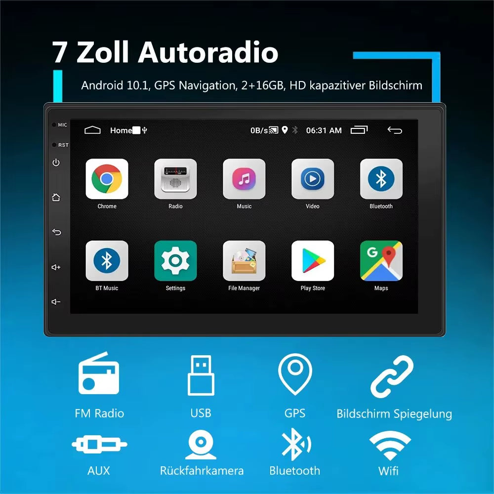 Car Radio 2 Din 7"/9"/10" Carplay Auto Android 14 Mp5 Universal WIFI GPS Car Radio Multimedia Video Player FM Car Stere
