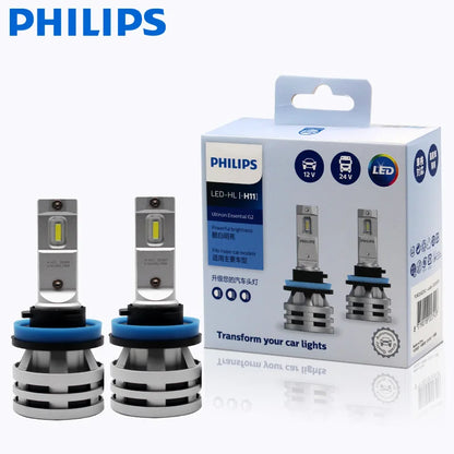 Philips Ultinon Essential G2 LED H1 H4 H7 H8 H11 H16 HB3 HB4 H1R2 9003 9005 9006 9012 6500K Car Headlight Auto Fog Lamp (2 Pack)