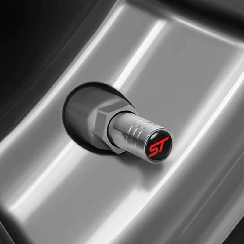 4Pcs Car-Styling ST Emblem Wheel Tire Valve Tyre Caps Case for FORD ST Focus X 2 3 Kuga MK2 MK4 FIESTA MONDEO Auto Accessories