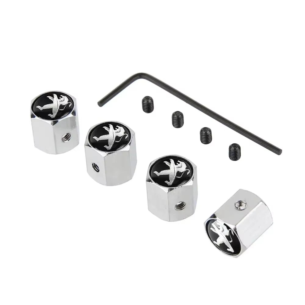 Anti-Theft Car Wheel Tire Stem Valve Caps for  407 206 107 307 308 406 408 208 301 3008 2008 208XS 208Gti Exterior