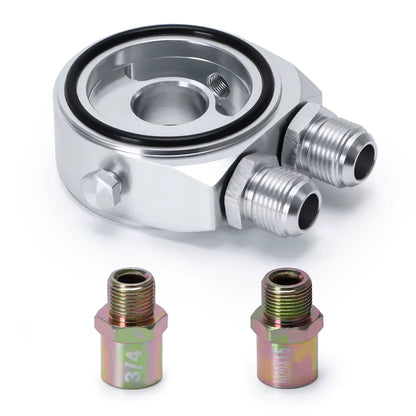 - Car Aluminum Universal Oil Filter Sandwich Adapter for Oil Cooler Plate Kit AN10 6721