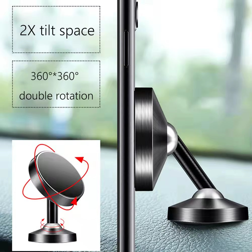 Magnetic Car Phone Holder Mobile Cell Phone Stand GPS Support 360° Rotation for Iphone 14 13 12 Pro Xiaomi Huawei Samsung