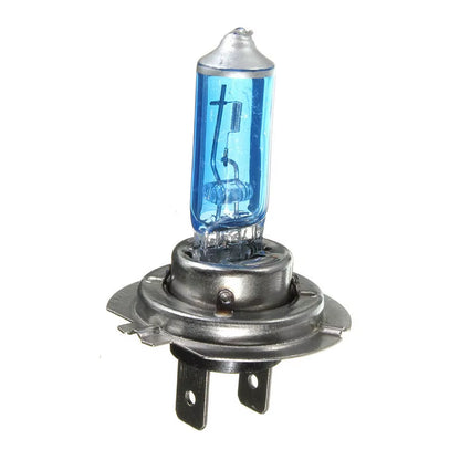 2Pcs H7 H1 H3 H4 55W 12V 6000K Halogen Bulb Headlight Blue Housing White Light Quartz Glass Lamp Bulbs Automotive Headlights