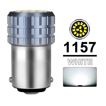 2/4/6/8/10/20 PCS P21W 1156 BA15S 1157 BAY15D LED Bulbs for Car Turn Signal Parking Brake Lights 12V 2016-15SMD White Amber Red