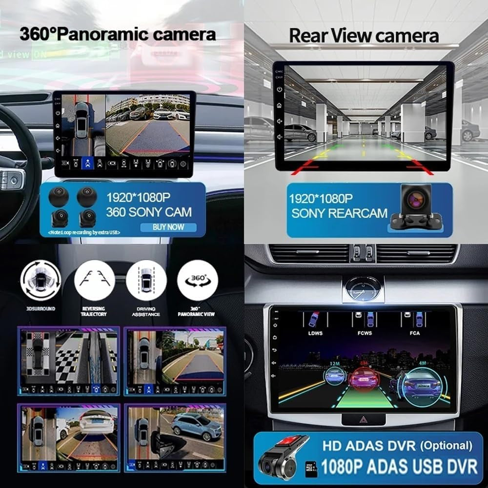 HYMLMY Android 12 - Radio Con GPS Para Coche, Estéreo Para Coche, Para Ma-Zda Cx9 CX-9 Tb 2006-2016, Pantalla Táctil De 9 Pulgadas, Con Carplay Inalámbrico, Android Auto, Controles Del Volante, Compa