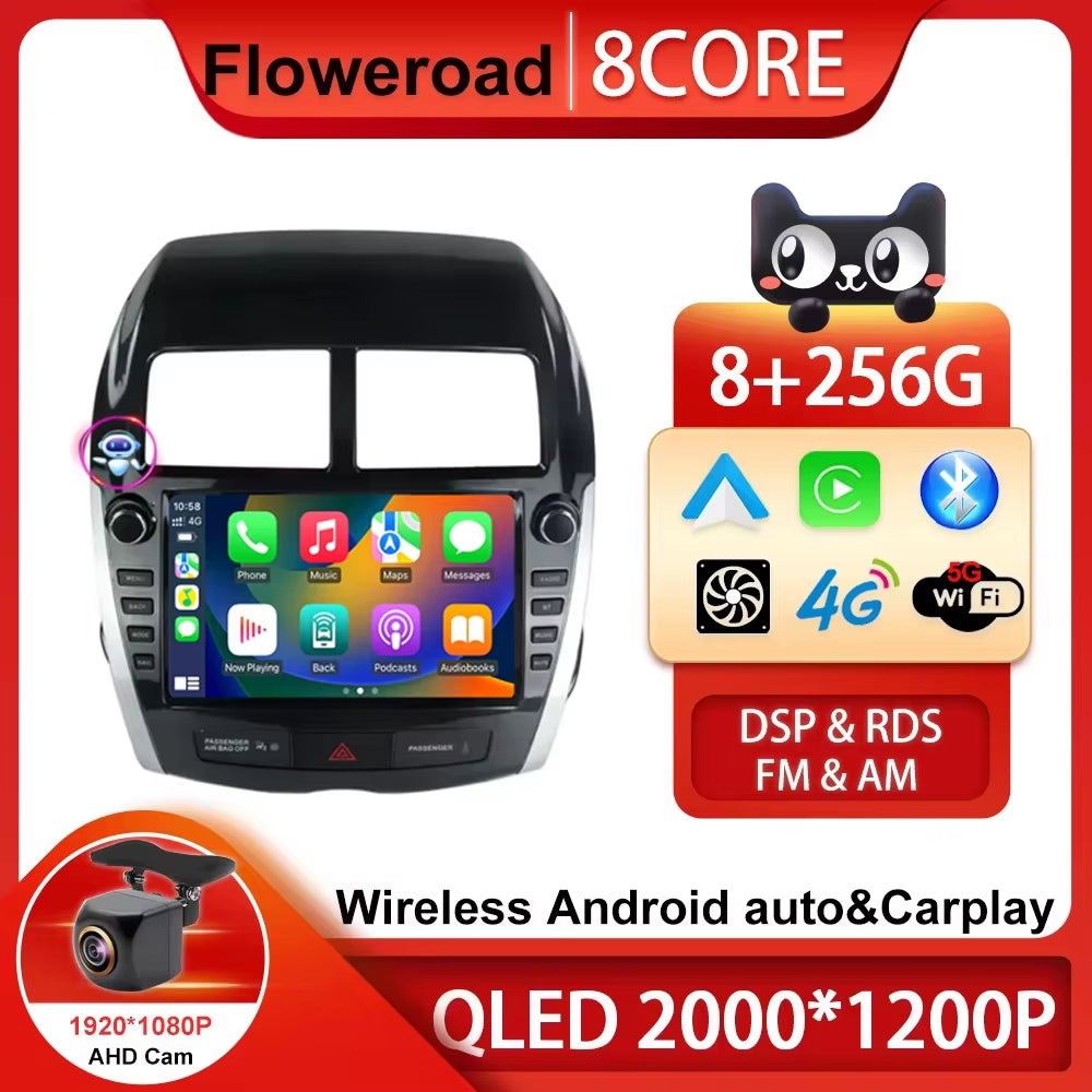 Android 15 for Mitsubishi ASX 2010 - 2016 Car Radio Multimedia Video Player Navigation GPS DSP QLED Carplay Android Auto