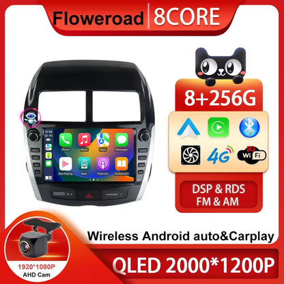 Android 15 for Mitsubishi ASX 2010 - 2016 Car Radio Multimedia Video Player Navigation GPS DSP QLED Carplay Android Auto